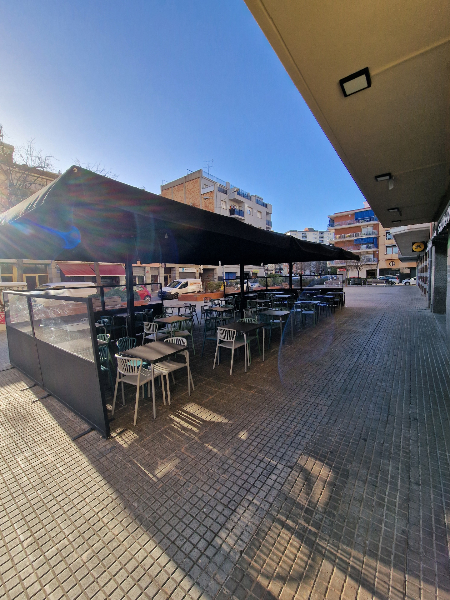 Terraza exterior del café
